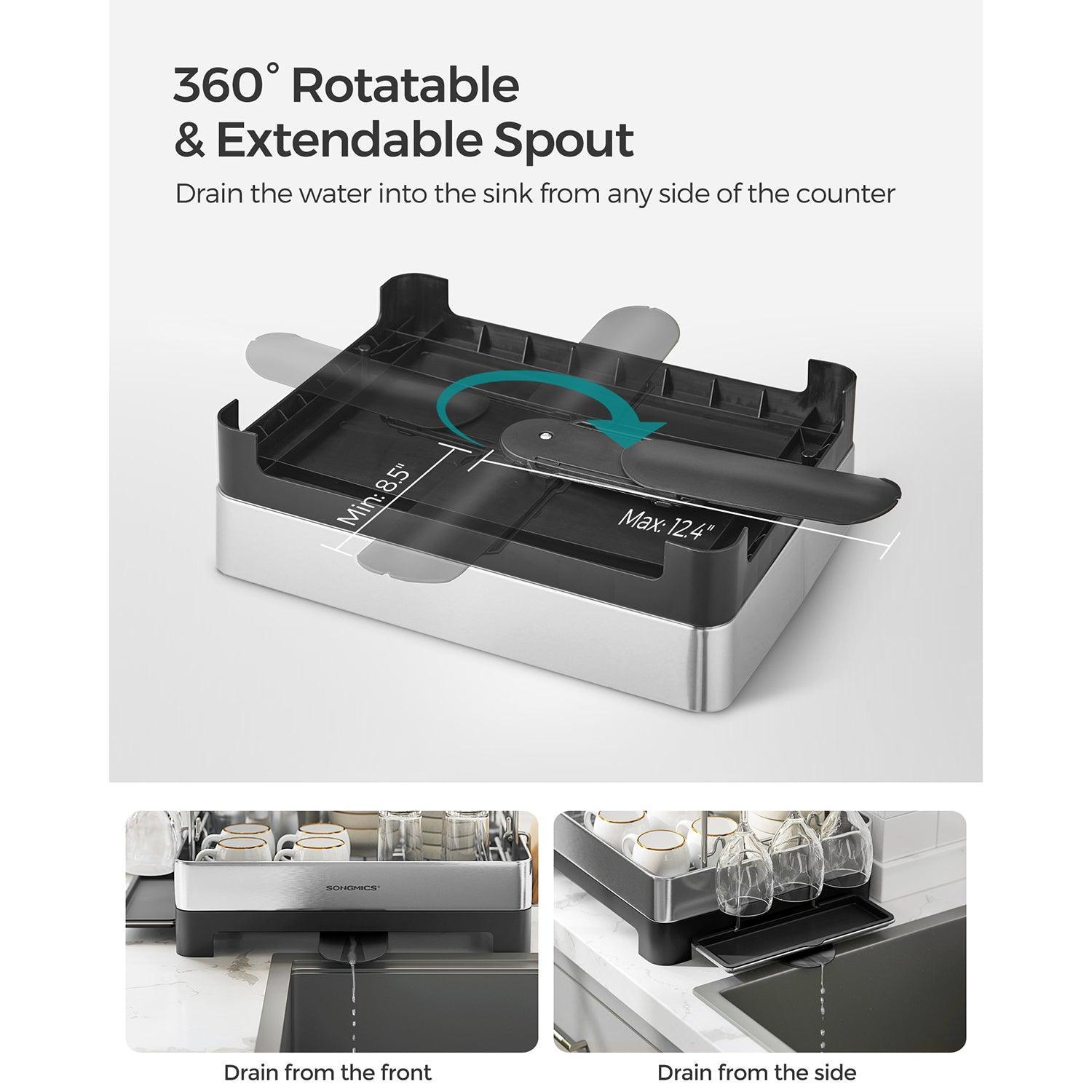 2 Tier Dish Rack Black FredCo