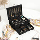 2-Tier Jewelry Case with Drawer Black FredCo