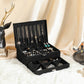 2-Tier Jewelry Case with Drawer Black FredCo