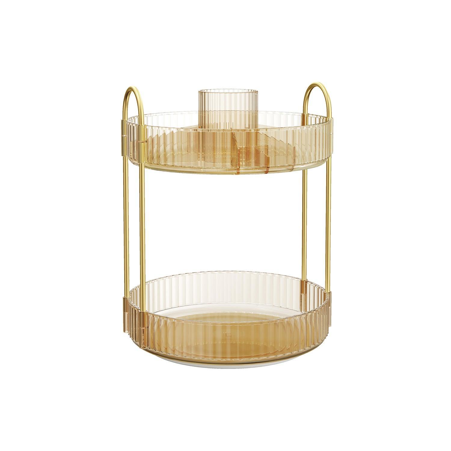 2-Tier Makeup Organizer Champagne Gold FredCo
