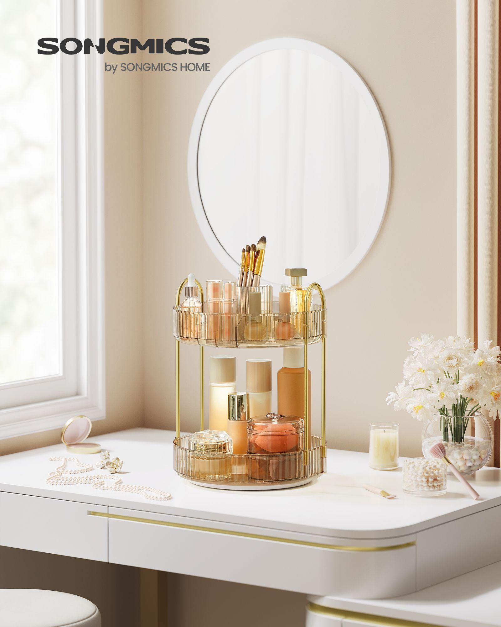 2-Tier Makeup Organizer Champagne Gold FredCo