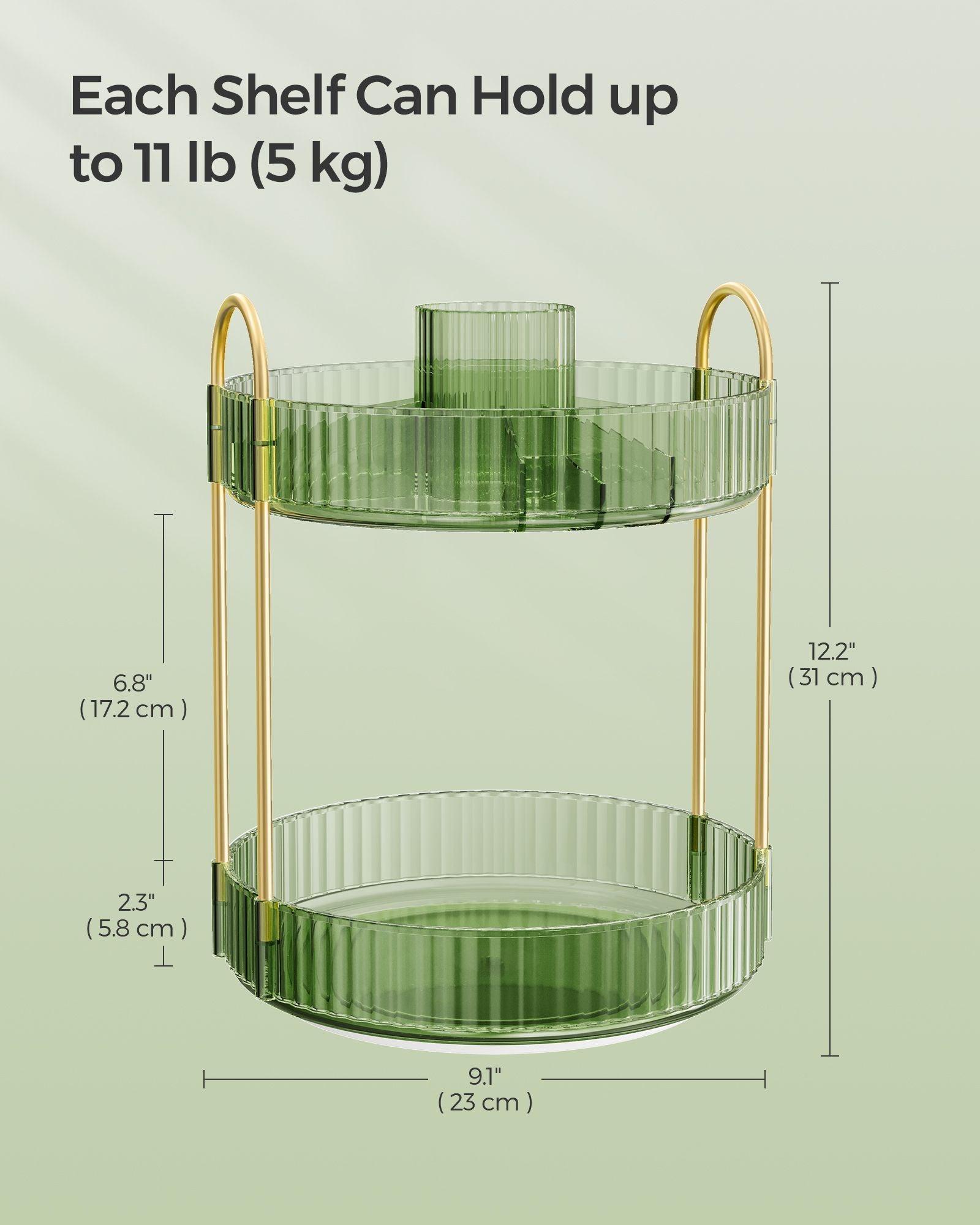 2-Tier Makeup Organizer Pale Green FredCo