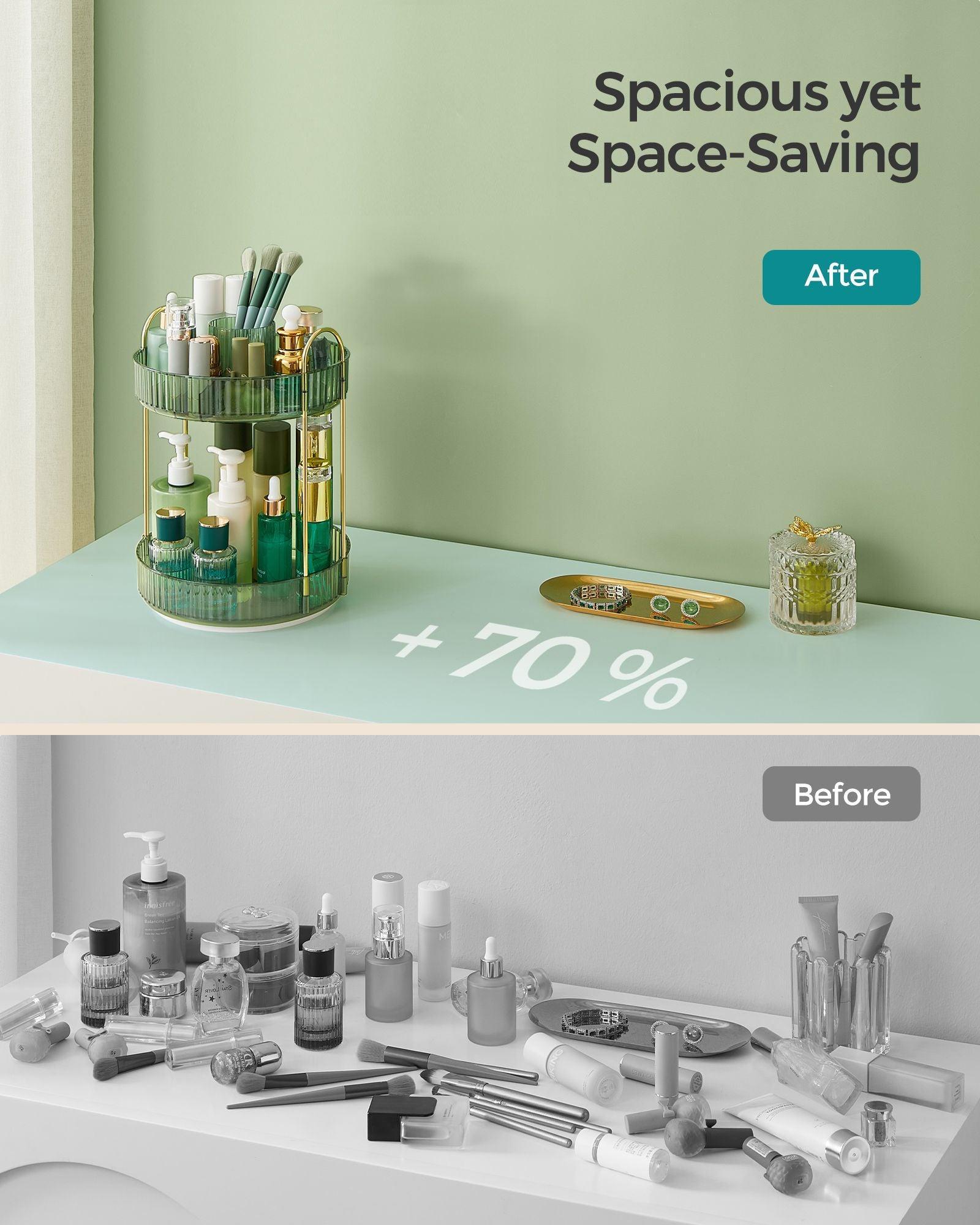 2-Tier Makeup Organizer Pale Green FredCo