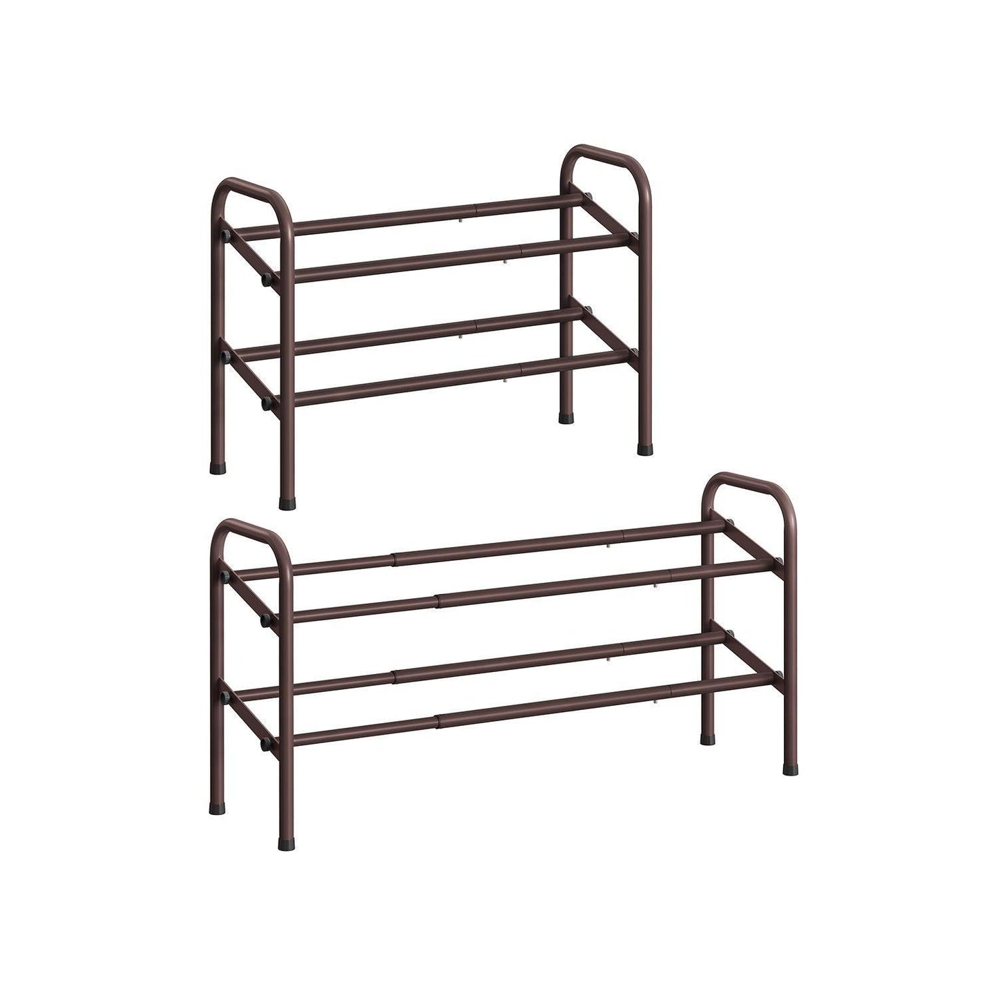 2-Tier Metal Shoe Rack Bronze FredCo