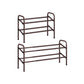 2-Tier Metal Shoe Rack Bronze FredCo