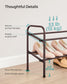 2-Tier Metal Shoe Rack Bronze FredCo
