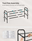 2-Tier Metal Shoe Rack Ink Black FredCo