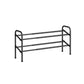 2-Tier Metal Shoe Rack Ink Black FredCo