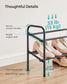 2-Tier Metal Shoe Rack Ink Black FredCo