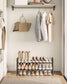 2-Tier Metal Shoe Rack Ink Black FredCo