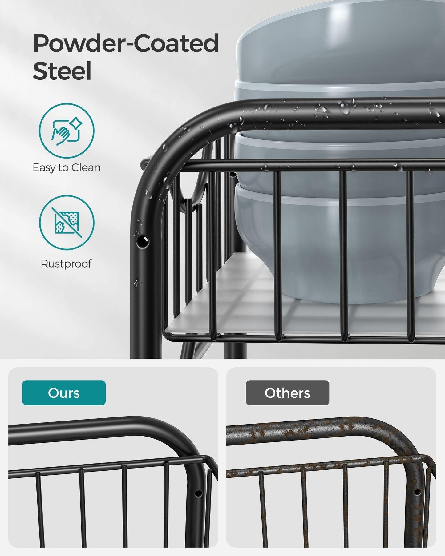 2-Tier Pull-Out Cabinet Organizer Ink Black FredCo