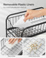2-Tier Pull-Out Cabinet Organizer Ink Black FredCo