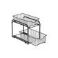 2-Tier Pull-Out Cabinet Organizer Ink Black FredCo