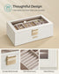 2-Tier Stackable Jewelry Trays Cloud White FredCo