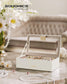 2-Tier Stackable Jewelry Trays Cloud White FredCo