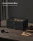 2-Tier Watch Display Case with Large Glass Lid Ebony Black FredCo