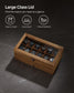 2-Tier Watch Display Case with Large Glass Lid Rustic Walnut FredCo