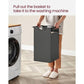 2 x 46L Laundry Hamper Black and Gray FredCo