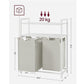 2 x 46L Laundry Hamper White FredCo