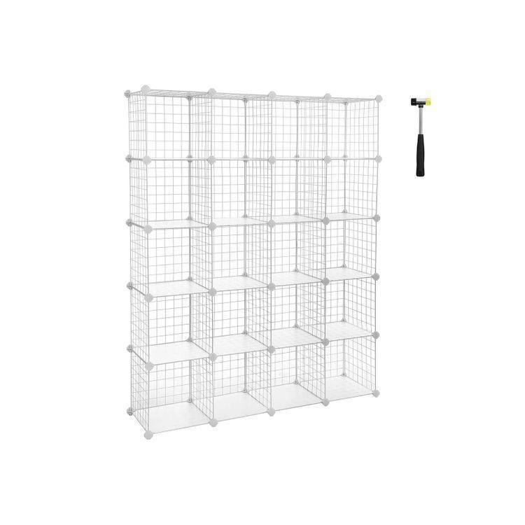 20 Cube Modular Rack, White