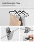 20-Pack Velvet Pants Hangers with Adjustable Clips Black FredCo