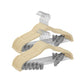 20-Pack Velvet Pants Hangers with Adjustable Clips Sandy Beige FredCo