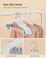 20-Pack Velvet Pants Hangers with Adjustable Clips White FredCo