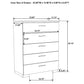 Felicity 5-piece Eastern King Platform Bedroom Set White