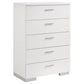 Felicity 5-piece California King Platform Bedroom Set White