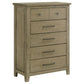 Hazlewood 5-piece Eastern King Bedroom Set Vineyard Oak