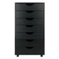 Winsome Halifax 7-Drawer Cabinet, Black, Composite wood FredCo