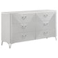 Cassia 4-piece Eastern King LED Bedroom Set White High Gloss