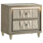 Lorient 4-piece Queen Bedroom Set Ivory and Camel