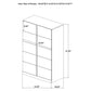 Ines 5-piece Queen Bedroom Set Grey and White High Gloss