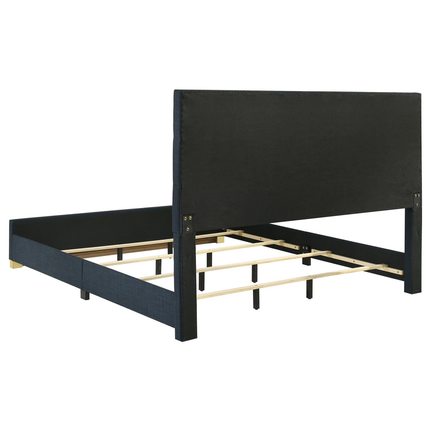 Ines 4-piece Eastern King Bedroom Set Navy and White High Gloss