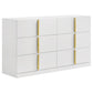 Ines 5-piece Queen Bedroom Set Navy and White High Gloss