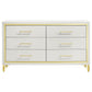 Lucia 4-piece Queen Bedroom Set Beige and White