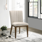 Elmwood Beige Fabric Dining Chair Set For Living Room Bedroom 34.6'H x 20.9'W x 24'D FredCo
