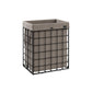 23.8 Gal Laundry Basket Black and Camel Brown FredCo