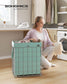 23.8 Gal Laundry Hamper Silver and Mint FredCo