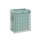 23.8 Gal Laundry Hamper Silver and Mint FredCo