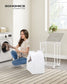 23.8-Gallon Laundry Hamper with Wheels Cloud Cloud White FredCo