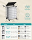 23.8-Gallon Laundry Hamper with Wheels Cloud Ink Black and Cloud White FredCo