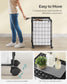 23.8-Gallon Laundry Hamper with Wheels Cloud Ink Black and Cloud White FredCo