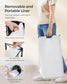23.8-Gallon Laundry Hamper with Wheels Cloud Ink Black and Cloud White FredCo