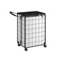 23.8-Gallon Laundry Hamper with Wheels Cloud Ink Black and Cloud White FredCo