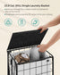 23.8-Gallon Laundry Hamper with Wheels Cloud Ink Black and Cloud White FredCo