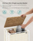 23.8-Gallon Laundry Hamper with Wheels Natural Beige and Cream White FredCo