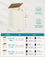 23.8-Gallon Laundry Hamper with Wheels Natural Beige and Cream White FredCo
