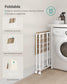 23.8-Gallon Laundry Hamper with Wheels Natural Beige and Cream White FredCo